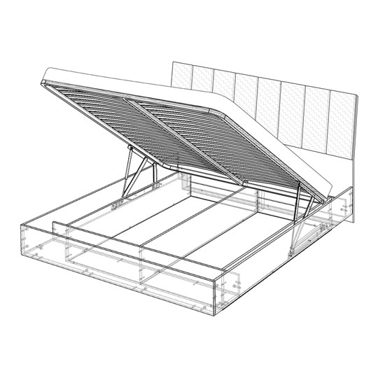 Кровать с механизмом 1.5-спальная Марсель-7 (Черный, экокожа polo чёрная) 1600 в Махачкале - изображение 3