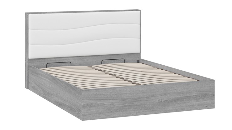 Кровать с механизмом 2-спальная Миранда тип 1 (Дуб Гамильтон/Белый глянец) в Махачкале - изображение 2