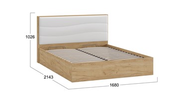 Кровать с механизмом Миранда тип 1 (Дуб крафт золотой/Белый глянец) в Махачкале - предосмотр 1