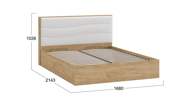 Кровать с механизмом Миранда тип 1 (Дуб крафт золотой/Белый глянец) в Махачкале - изображение 1