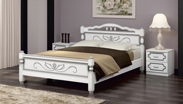 Кровать 1-спальная Карина-5 (Белый Жемчуг) 90х200 в Махачкале