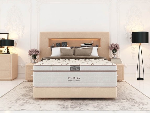 Кровать двуспальная Smart Compact/Podium M 160х200, Флок (Велсофт Бежевый) в Махачкале - изображение
