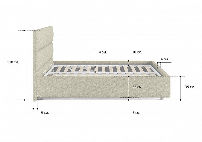Кровать с механизмом двуспальная Omega 160х190 в Махачкале - изображение 2