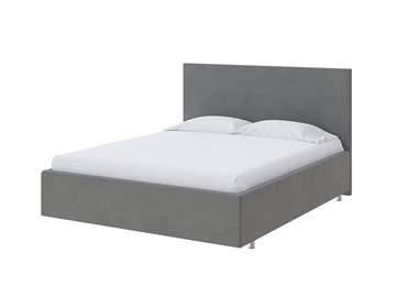 Кровать 1-спальная Flat 90х200, Велюр (Forest 17 Серый) в Махачкале
