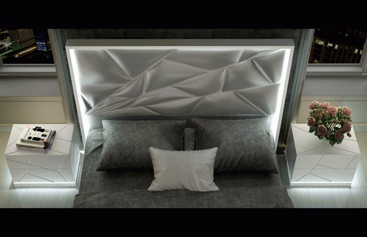 Кровать 1.5-спальная FRANCO KIU 1242 с LED подсветкой изголовья (160х200) в Махачкале - изображение 8