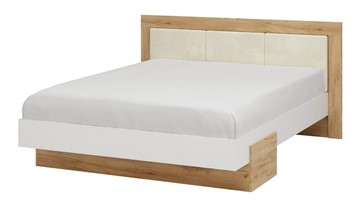 Кровать 1.5-спальная Тоскана 1400 (Дуб крафт золотой/Белый поры глубокие) с основанием в Махачкале