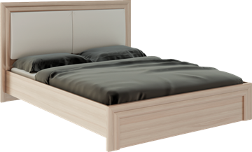 Кровать 2-спальная Глэдис М31 (Шимо светлый/Белый текстурный) в Махачкале