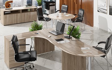 Офисный набор мебели Wave 2, рабочий стол и конференц-стол в Махачкале