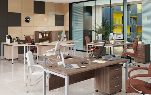 Офисный набор мебели Xten S 1 - один стол с приставным брифингом в Махачкале - изображение
