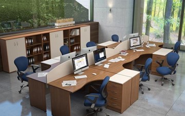 Офисный комплект мебели IMAGO - рабочее место, шкафы для документов в Махачкале - предосмотр