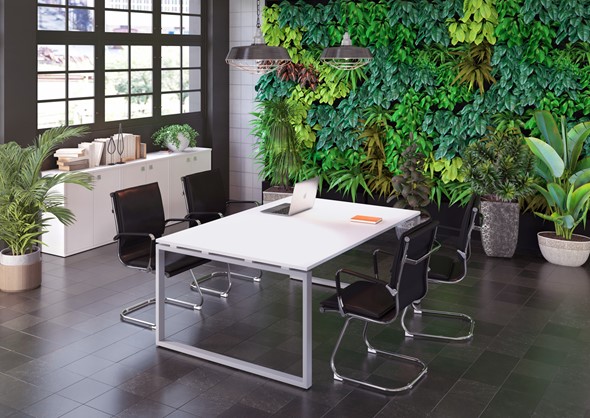 Офисный набор мебели Metal System Style (Серый/Белый) в Махачкале - изображение