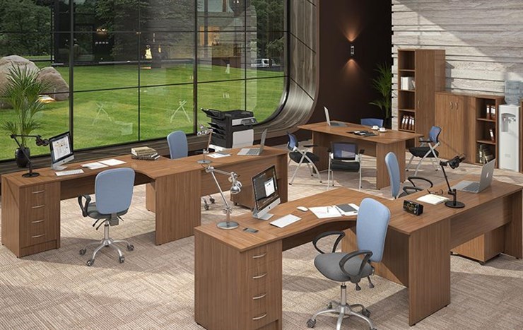 Набор мебели в офис IMAGO три стола, 2 шкафа, стеллаж, тумба в Махачкале - изображение