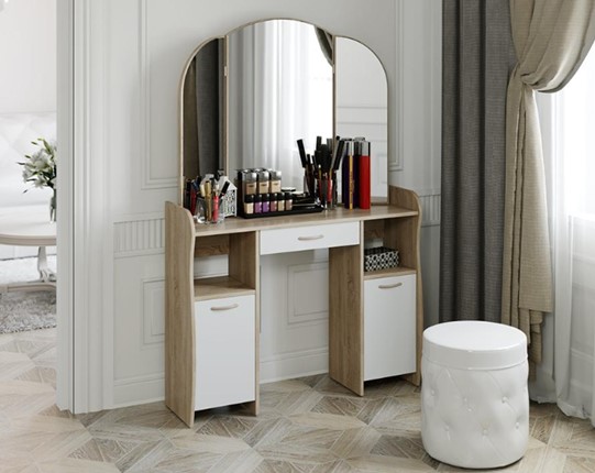 Туалетный столик София Т2, цвет Дуб сонома/Белый в Махачкале - изображение