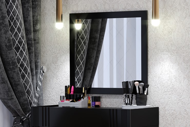 Зеркало в спальню Марсель (Черное) в Махачкале - изображение 2