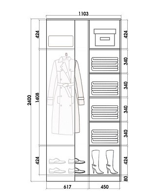 Детский шкаф-купе угловой Хит-У-24-4-77-25, Медвежата, Венге в Махачкале - изображение 2