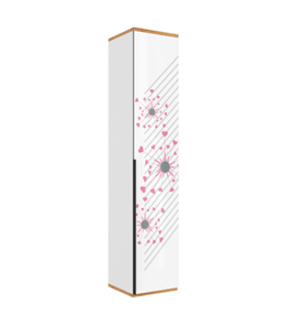 Шкаф одностворчатый Урбан 528.040, белый/розовый в Махачкале