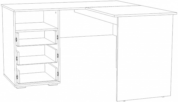 Письменный стол Банни НМ 041.41, Меренга/Бисквит/Белый/Дуб сонома в Махачкале - изображение 2