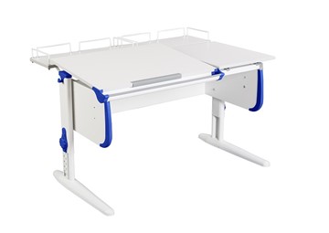 Растущий стол 1/75-40 (СУТ.25) + Polka_z 1/600 (2шт) белый/серый/Синий в Махачкале