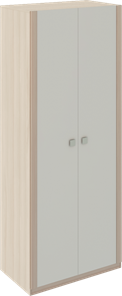 Шкаф двухдверный Глэдис М22 (Шимо светлый/Белый текстурный) в Махачкале