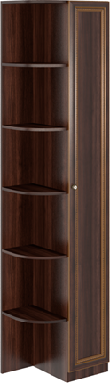 Угловой шкаф-стеллаж Беатрис М14 правый (Орех Гепланкт) в Махачкале - изображение