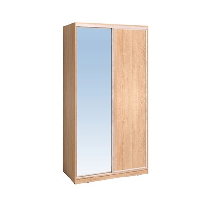Шкаф 1200 Домашний Зеркало/ЛДСП, Дуб Сонома в Махачкале - изображение