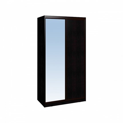 Шкаф 2-х створчатый 1200 Домашний Зеркало/ЛДСП, Венге в Махачкале - изображение