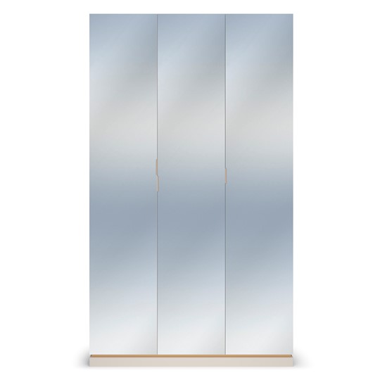 Шкаф 3-х дверный Капри, с зеркальными фасадами в Махачкале - изображение 1