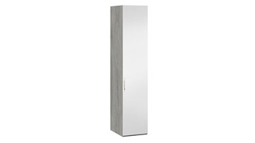 Шкаф для белья Эмбер правый СМ-348.07.002 R (Дуб Гамильтон/Белый глянец) в Махачкале