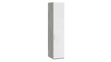 Шкаф одностворчатый Эмбер СМ-348.07.001 (Дуб Гамильтон/Белый глянец) в Махачкале