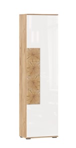 Шкаф одностворчатый Фиджи с декоративными накладками 659.300, Дуб Золотой/Белый в Махачкале