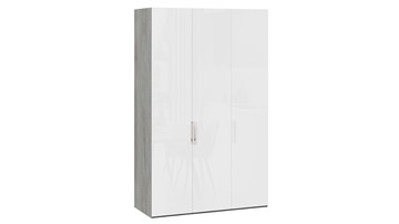Шкаф для одежды Эмбер СМ-348.07.008 (Дуб Гамильтон/Белый глянец) в Махачкале
