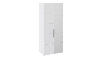 Распашной шкаф Наоми с 1 зеркальной правой дверью, цвет Белый глянец СМ-208.07.04 R в Махачкале