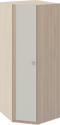 Распашной шкаф угловой Глэдис М21 (Шимо светлый/Белый текстурный) в Махачкале - изображение