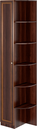 Угловой шкаф-стеллаж Беатрис М13 левый (Орех Гепланкт) в Махачкале - изображение