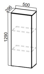 Шкаф-надстройка Стайл, ПН500(720/296), МДФ в Махачкале
