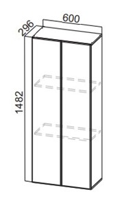 Кухонный пенал-надстройка Стайл, ПН600(912/296), МДФ в Махачкале