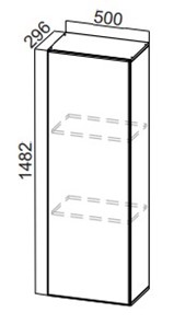 Шкаф-надстройка Стайл, ПН500(912/296), МДФ в Махачкале