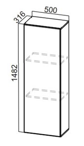 Кухонный пенал-надстройка Стайл, ПН500(912/316), МДФ в Махачкале