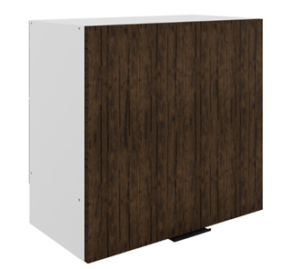 Навесной кухонный шкаф Стоун L600 Н566 (1 дв. гл.) (белый/палисандр) в Махачкале - предосмотр