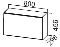 Шкаф кухонный настенный Стайл, ШГ800/456 горизонтальный, МДФ в Махачкале