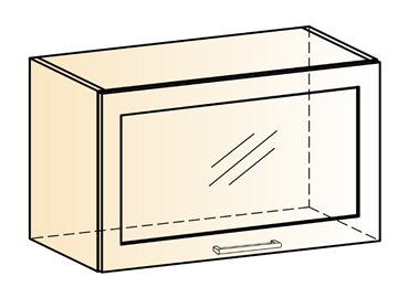 Шкаф навесной Яна L600 Н360 (1 дв. рам.) в Махачкале