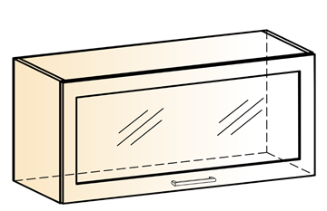 Шкаф навесной Яна L800 Н360 (1 дв. рам.) в Махачкале