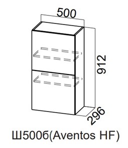 Распашной кухонный шкаф Модерн New барный, Ш500б(Aventos HF)/912, МДФ в Махачкале