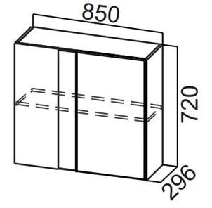 Кухонный угловой шкаф Стайл, Ш850у/720, МДФ в Махачкале