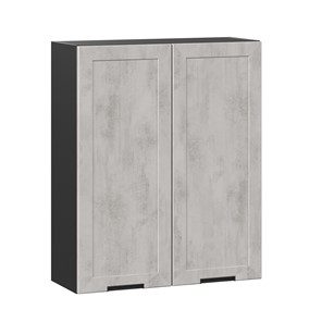 Кухонный шкаф 800 высокий Джамис ЛД 296.460.000.029, Чёрный/Белый камень в Махачкале