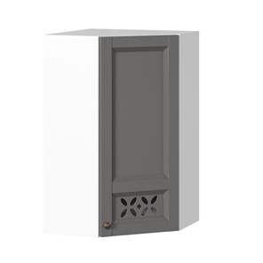 Навесной кухонный шкаф Амели-3 угловой 600 высокий ЛД 299.620.000.057, Белый/Оникс серый в Махачкале