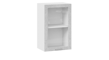 Кухонный навесной шкаф Гранита 1В45С (Белый/Бетон снежный) в Махачкале - предосмотр