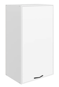 Настенный шкаф Монако L450 Н900 (1 дв. гл.), белый/милк матовый в Махачкале