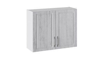 Навесной шкаф Прованс (Белый глянец/Санторини светлый) В_72-90_2ДР в Махачкале
