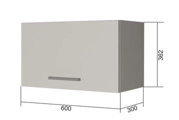 Кухонный шкаф В360, Белое гладкое Ламарти/Антрацит в Махачкале